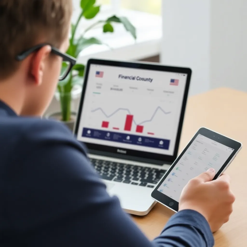 Smartphone met financiële apps op het scherm