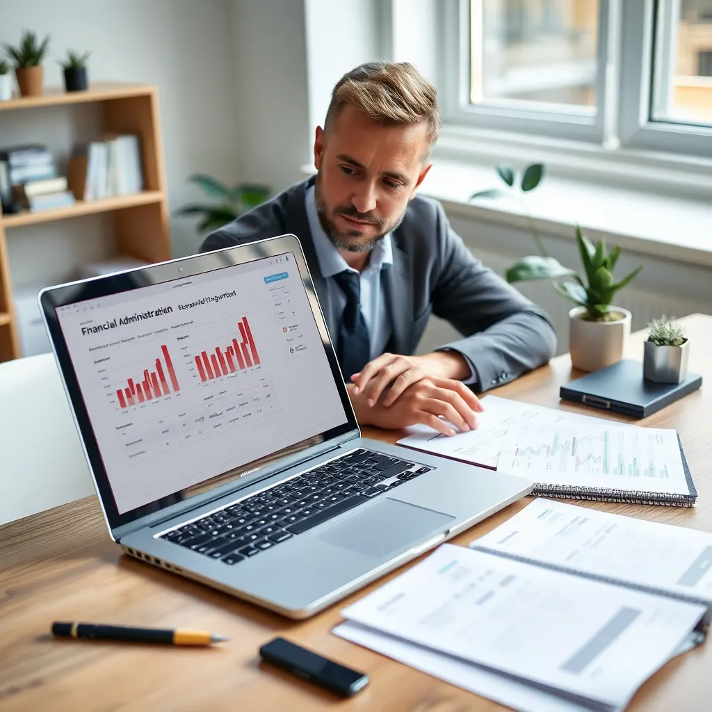 Open kasboek met pen en rekenmachine