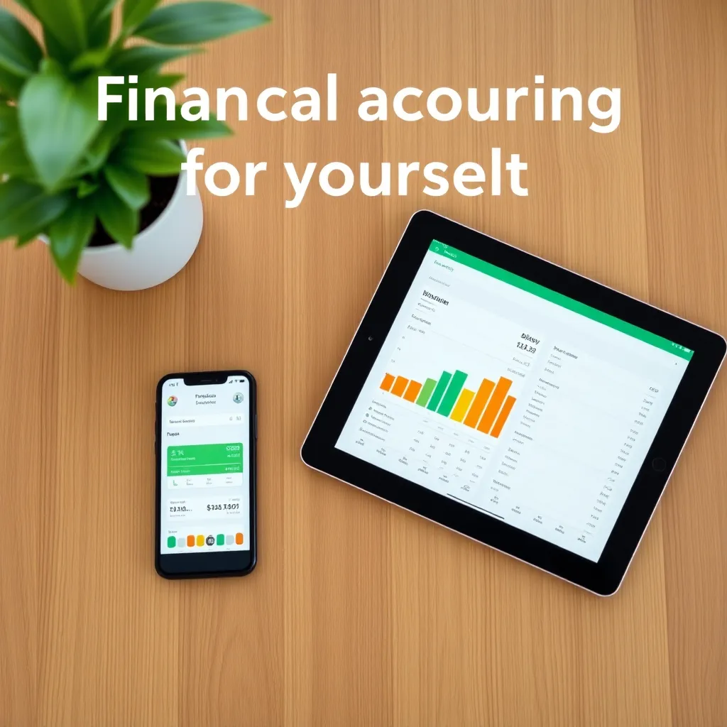 Smartphone met financiële app