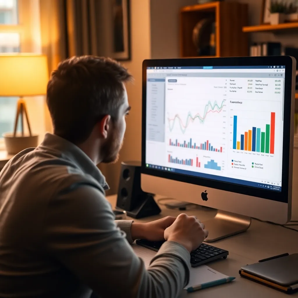 ZZP'er werkt aan administratie op laptop met belastingdocumenten